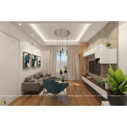 Thiết kế thi công căn hộ chung cư Đồng Phát 98m2